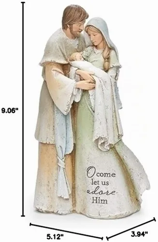 Vista 2 de Roman 133000 Inc - Figura de bendición celestial de Holy Family, 9 pulgadas, multicolor