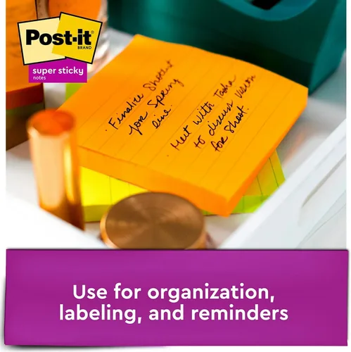 Vista 4 de 3M 6756SSUC Post-it - Notas SS recicladas forradas, 4 x 4, colores de Río de Janeiro, 6/paquete