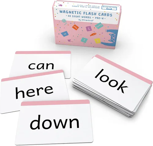 Vista 6 de Attractivia Tarjetas magnéticas de segundo grado (segundo grado) – 46 tarjetas de muñeca grandes resistentes para alfabetización de lectores