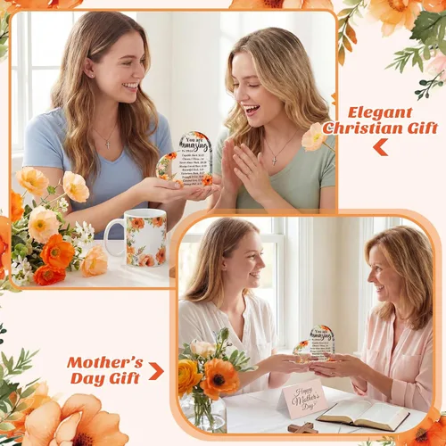 Vista 6 de Jetec Regalos de acrílico inspiradores de graduación para mujeres, ella, versículos cristianos de la Biblia 2026, regalos religiosos, decoración