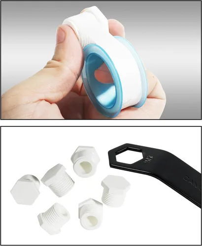 Vista 5 de Zlirfy - Tapón de drenaje para calentador de agua NPT de 1/2 pulgada, 6 piezas, compatible con autocaravana y calentador Atwood, plástico blanco