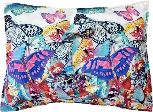 Vista 2 de Barefoot Bungalow Funda de almohada Mariposa, estándar, multicolor