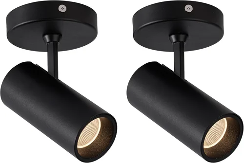 Vista 13 de Aisilan - Foco de techo LED dorado de 9 W regulable, direccional, para interiores, antirreflejos, ángulo ajustable, con cable para imagen