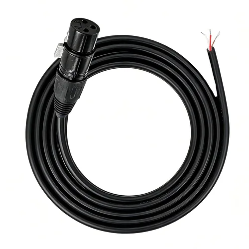 Vista 9 de Cable de micrófono XLR de 3 pines, XLR de 3 pines hembra a cable desnudo, cable de altavoz de extremo abierto, cable de audio de repuesto para DJ/PA