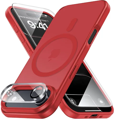 Vista 87 de Yriklso 3 en 1 Funda Magnética Fuerte para iPhone Air, 1X Protector de Pantalla + 1X Protector de Lente de Cámara, Cubierta Protectora a Prueba