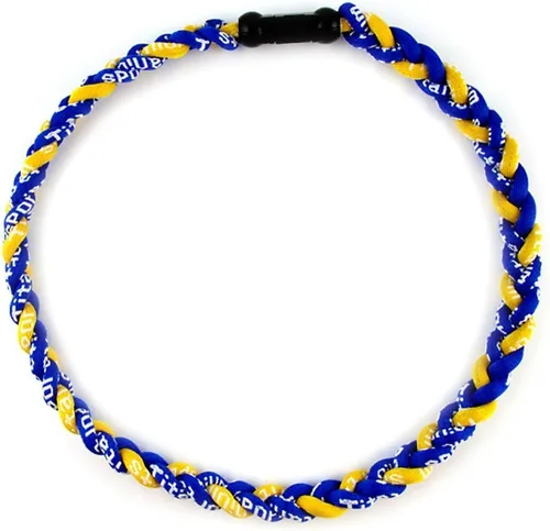 Vista 17 de MapofBeauty Dos colores moda tres trenzado cuerda Tornado collar