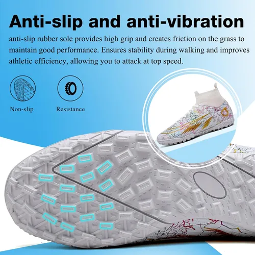 Vista 3 de Zapatos de fútbol para hombre y mujer, zapatos de fútbol para Big Boy AG TF