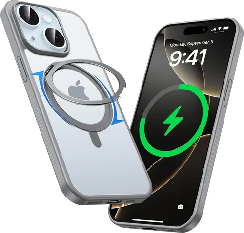 Vista 11 de MAGIC JOHN Soporte Magnético Invisible Giratorio 360° para Funda de iPhone 14 Pro [Agarre Antideslizante] [Compatible con MagSafe] 16 Pies
