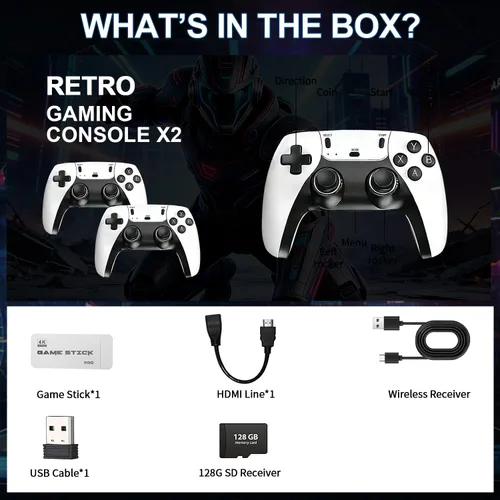 Vista 2 de 2026 New M15 Retro Gaming Console, Retro Gaming Stick with 40,000+ Classic Game and 23 Game Emulators, Plug & Play 4K HDMI Output Game Console Stick