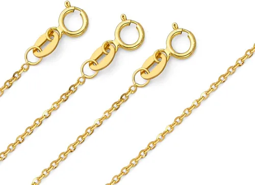Vista 4 de TGDJ Colgante de cuerno italiano de cornicello de oro amarillo de 14 quilates, elegante collar de cadena con cadena de cable adecuada para todos