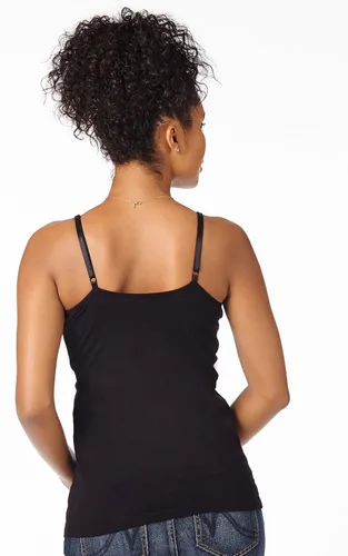 Vista 2 de Maternidad Maternity - Camiseta de lactancia sin mangas, clic de apertura, para mujer
