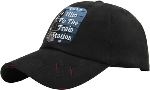 Vista 2 de devor Dad Hat Take Him to The Train Station Dad Hat, Funny Hats for Men