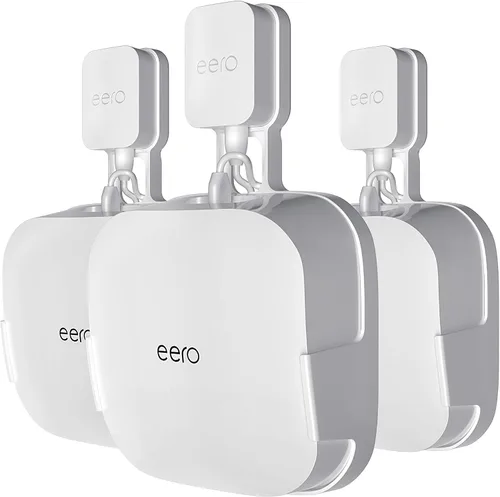 Vista 9 de COOLWUFAN Paquete de 2 soportes de montaje en pared para eero Pro 6 y Pro 6E