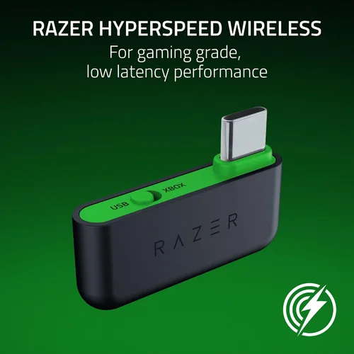 Vista 2 de Razer Kaira HyperSpeed Wireless Gaming Headset for Xbox Series X S, Xbox One, PC: TriForce 50mm Drivers - HyperClear Cardioid Mic - Low Latency