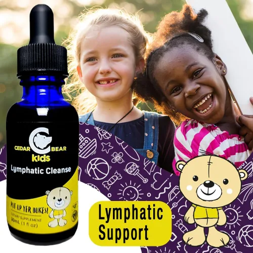 Vista 2 de Cedar Bear Lymphatic Cleanse for Kids - Liquid Herbal Supplement That Supports Healthy Lymphatic & Immune Function 1 fl oz (Pack of 1)