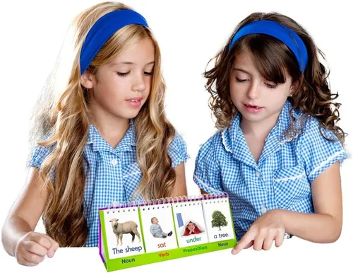 Vista 7 de Junior Learning Sentence Flips - Soporte abatible de doble cara, de 4 a 6 años, vocabulario y gramática, K-1