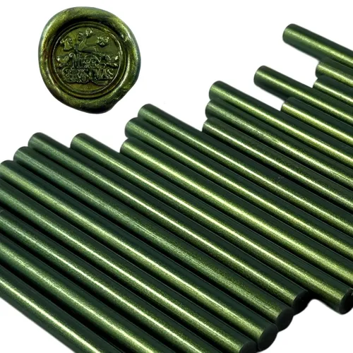 Vista 10 de Palillos de sellado de pegamento termofusible para sello de letra Dorado