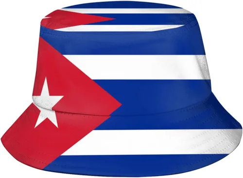 Vista 9 de Lindos sombreros de pescador de bandera plegable patriótico a la moda, gorra de pescador para viajes de verano al aire libre para adultos, mujeres