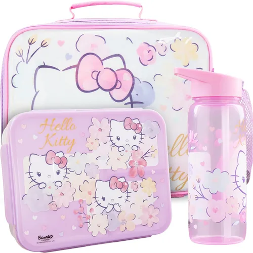 Vista 7 de Get Trend Cinnamoroll Girls Lunch Bag, Bento Box & Water Bottle 3 Piece Set Light Blue/Pink Cinnamoroll
