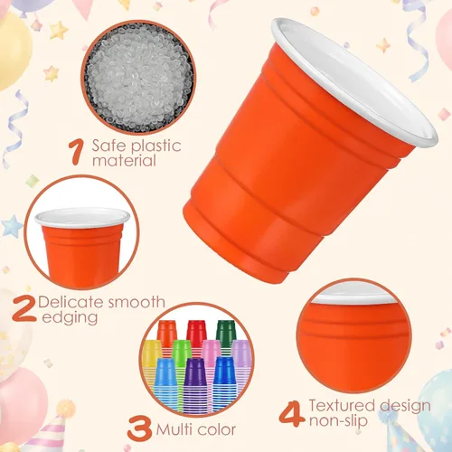 Vista 3 de Eaasty Paquete de 1000 vasos de chupito de plástico de 2 onzas/2.0 fl oz, desechables, a granel, surtido de vasos de fiesta para niños, cumpleaños