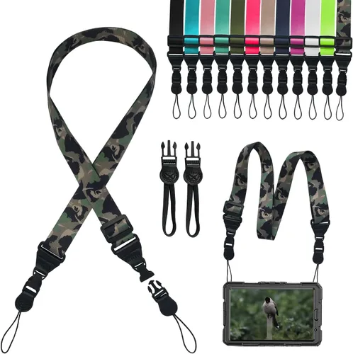 Vista 34 de Correa de hombro ajustable Gowjaw: Correa de nylon cómoda para iPad/Samsung Tablet con lanyard para el cuello, funda para iPad/cámara/binoculares