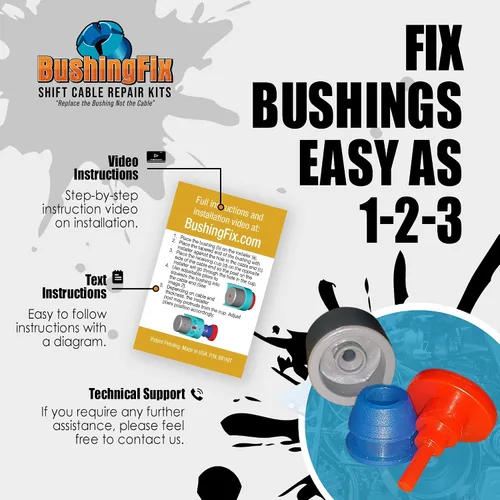 Vista 7 de BushingFix IM1KIT1 - Kit de reparación de bujes de cable de cambio de transmisión - Kit de reparación de varillaje de transmisión automática, kit