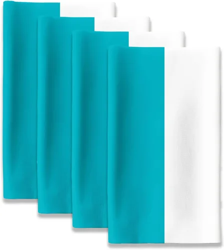 Vista 23 de Fabric Textile Products Servilletas de tela a rayas color lima y blanco Servilletas cabaña de 18 x 18 pulgadas Juego de 12 Resistente a