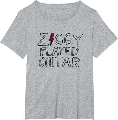 Vista 17 de David Bowie - Ziggy Played Guitar Sketch Lyric Camiseta Blanco