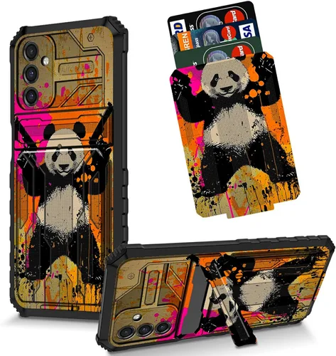 Vista 89 de Funda para Galaxy S21 FE 5G 2022 con soporte, funda de doble capa de policarbonato duro de TPU suave, estampado de vaca, estampado animal