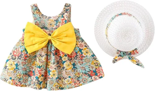 Vista 31 de Vestido tutú de verano para niñas pequeñas, sin espalda, vestido de princesa para fiesta de cumpleaños, vestido de verano con lazo floral