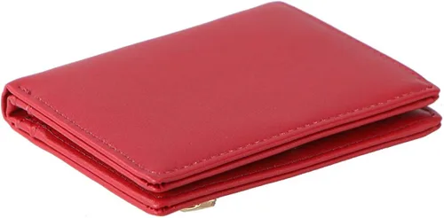 Vista 4 de AnnabelZ Billetera pequeña de cuero plegable para mujer, mini monedero corto