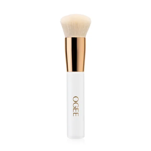 Vista 9 de Ogee Bronze & Blend Duo - Juego de brochas esculpidas en cobre y licuadora, bronceador orgánico certificado y brocha de maquillaje de calidad