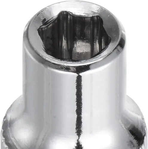Vista 4 de uxcell 4 Pcs 1/4-Inch Drive 0.197 in 6-Point Zócalo poco profundo, métrico, acero con cromado