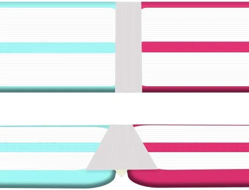 Vista 3 de 3 pies/40 pulgadas de longitud para gimnasia de aire inflable para gimnasia de gimnasia inflable/yoga/taekwondo/entrenamiento/uso