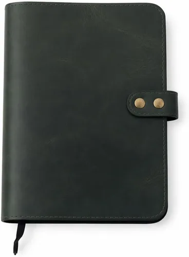 Vista 12 de Funda de cuero rústico para cuaderno de esteno en espiral de 6 x 9 pulgadas, cubierta Cahier recargable hecha a mano, organizador de cuero