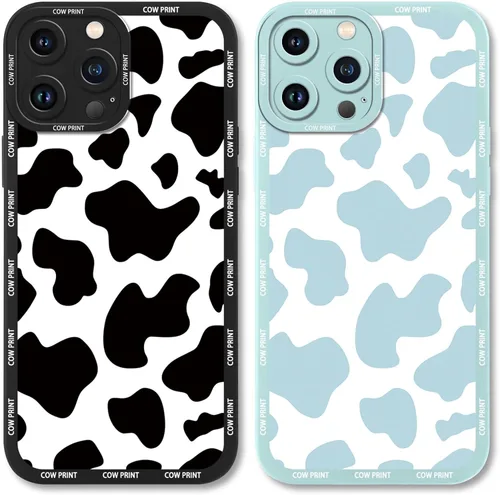 Vista 18 de Paquete de 2 bonitas fundas de teléfono para Apple iPhone 7/8 de 4.7 pulgadas, funda de silicona delgada y suave con estampado de vaca para mujer, a