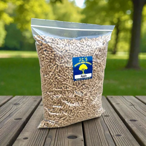 Vista 2 de J.C. 's Smoking Madera Pellets – 9 Lb – Bolsa para Apple