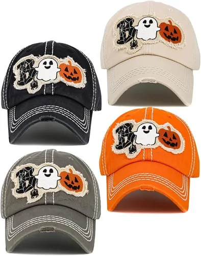 Vista 2 de Gorra de béisbol para mujer, diseño de bruja mala, estilo vintage, desgastada