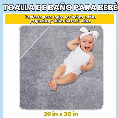 Vista 2 de Chumia - Paquete de 6 toallas de baño con capucha para bebé, 30 x 30 Varios