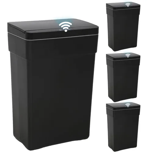 Vista 11 de BestOffice Bote de basura automático de 13 galones para cocina, sin contacto, de alta capacidad, con tapa, para dormitorio, baño, hogar, oficina, 50
