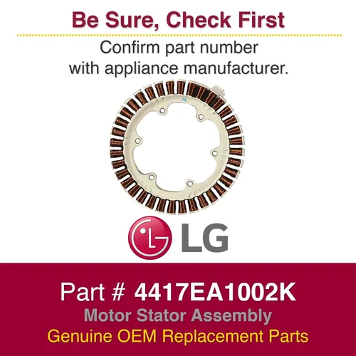 Vista 6 de LG 4417EA1002K - Conjunto de estator de motor original OEM para lavadoras LG