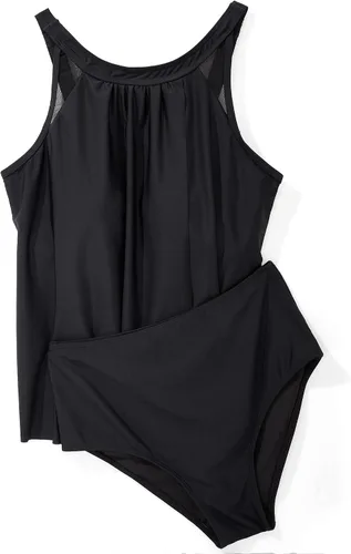 Vista 2 de SUUKSESS Traje de baño tankini con control de abdomen para mujer