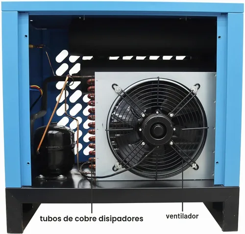 Vista 5 de TECHTONGDA Secador de aire refrigerado para sistemas de aire comprimido de compresor de aire con filtro 35 CFM 220V