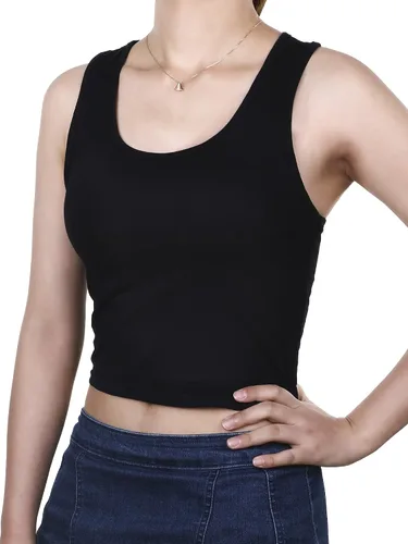 Vista 2 de Camisetas cortas de 3 piezas para mujer, camisetas de entrenamiento, básicas, recortadas, sin mangas, espalda cruzada, deportes, gimnasio