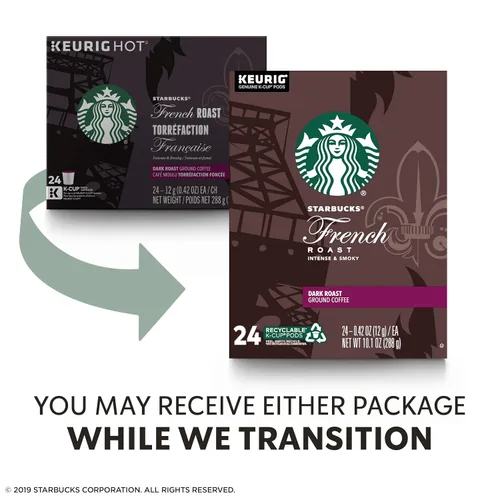 Vista 3 de Starbucks Cápsulas de café K-Cup - Tostado francés oscuro y tostado italiano para cafeteras Keurig