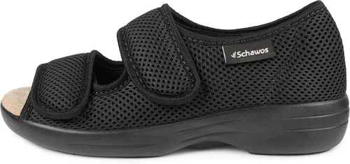 Vista 2 de SCHAWOS Sandalias elásticas 06, para hombres y mujeres, ortopédicas, pies hinchados, para personas mayores