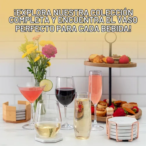Vista 6 de D'Eco Copas de champán 100% Tritan de 12 onzas, cristalería inastillable