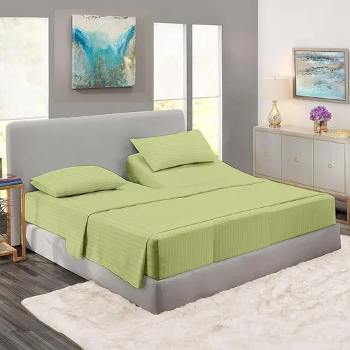 Vista 39 de Giza Sheets Twin – Sábanas de 100% algodón egipcio Giza – Sábanas para colchón de hasta 18 pulgadas de profundidad – 4 piezas de sábanas de algodón