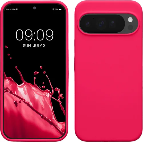 Vista 38 de kwmobile Funda Compatible con Google Pixel 6 Pro - Funda de teléfono de silicona TPU con acabado suave - Azul Arrecife