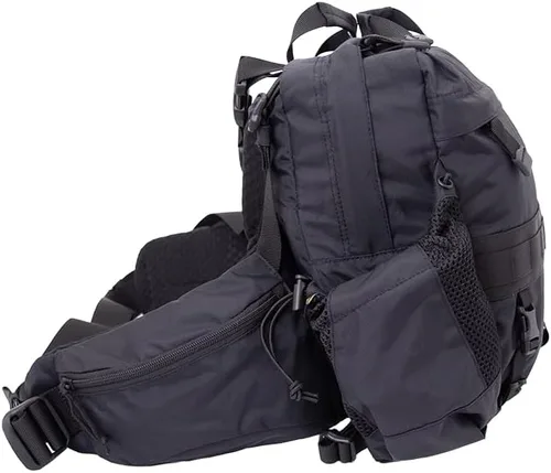 Vista 3 de Mountainsmith Paquete lumbar de día - Riñonera de 13 L para senderismo, viajes, ciclismo y desplazamientos, Forja Negra